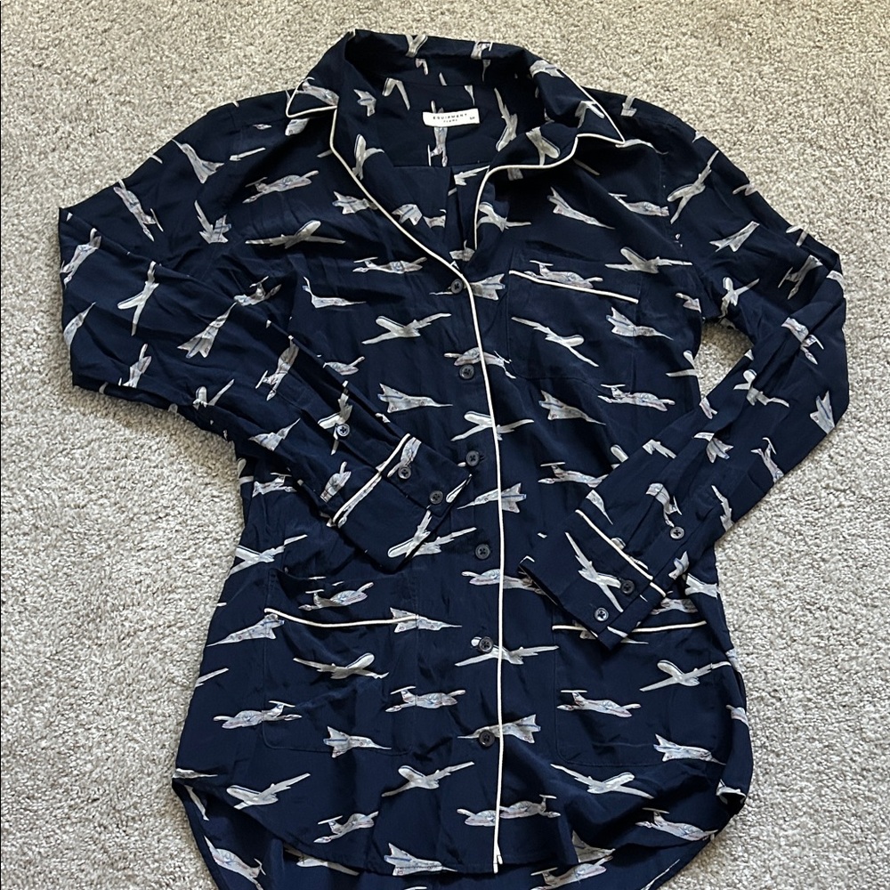 Equipment Airplane Button Down Shirt